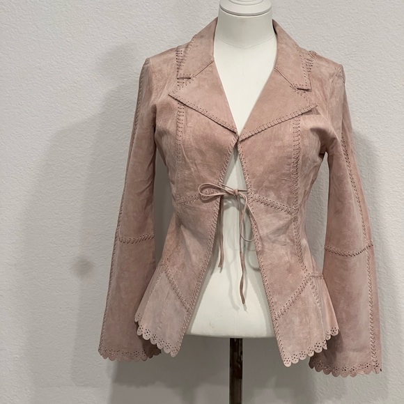 Vintage bebe Blush Suede Blazer - Picture 2 of 4